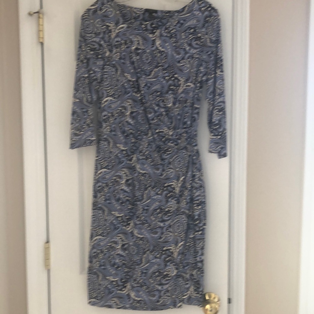 Paisley Print Blue Dress